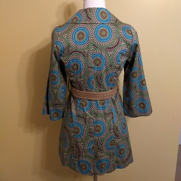 Ivy Jane Anthropologie Bohemian Style belted pea coat sz XS - Picture 8 of 8